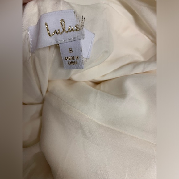 ✨✨Lulus Start of Forever Ivory Satin Halter Mermaid Maxi Dress✨✨ - Picture 5 of 7